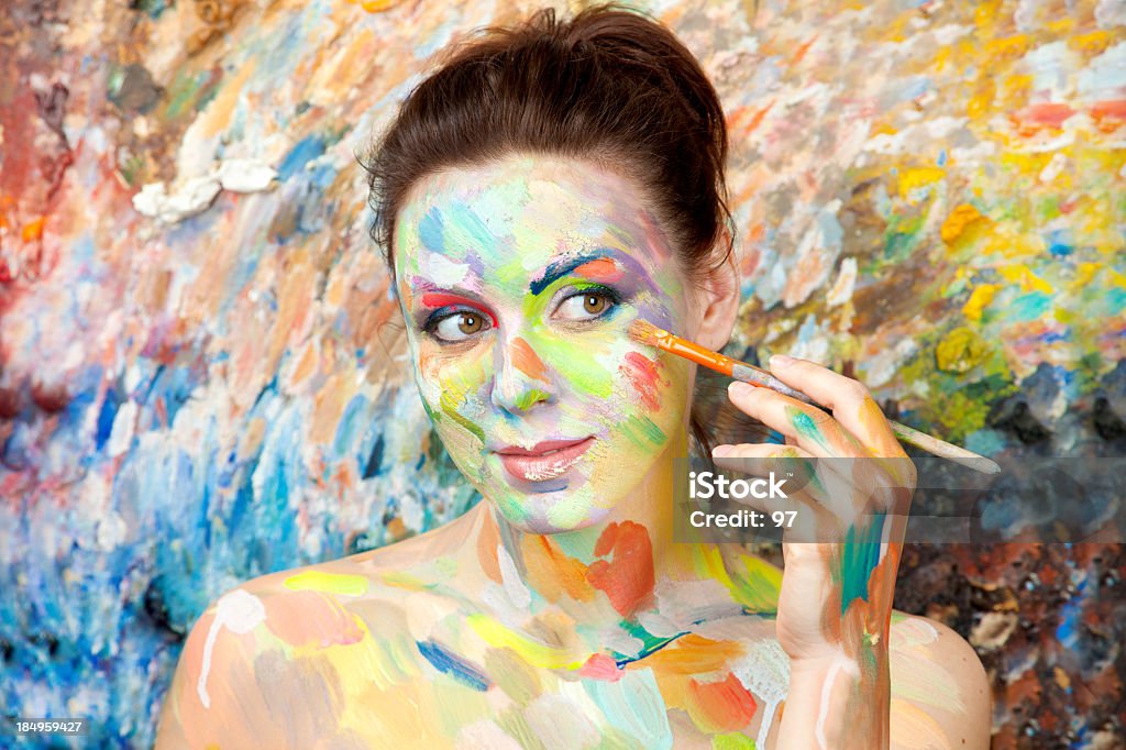 Mulher do Artista - Foto de stock de Face Humana royalty-free