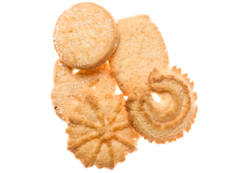 Danish Cookies isolated on a white back ground