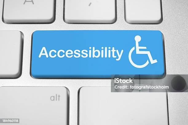 Dostępność Przycisk Klawiatury - zdjęcia stockowe i więcej obrazów Ikona - Ikona, Dostępność, Niepełnosprawność