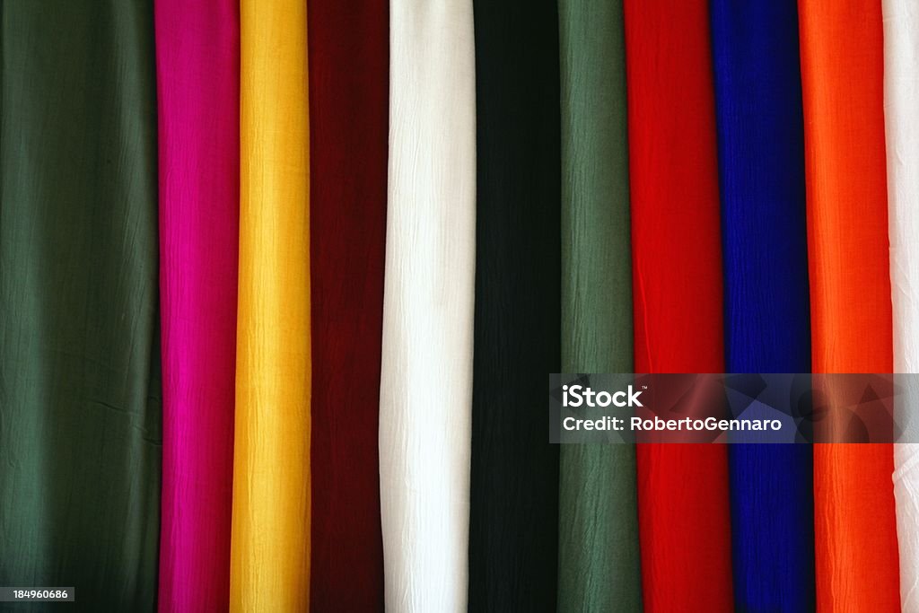 Conjunto de amostras de tecido colorido - Foto de stock de Raiom royalty-free