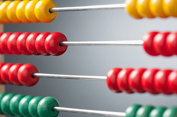 istock Brightly coloured abacus with wooden painted beads 184960938
