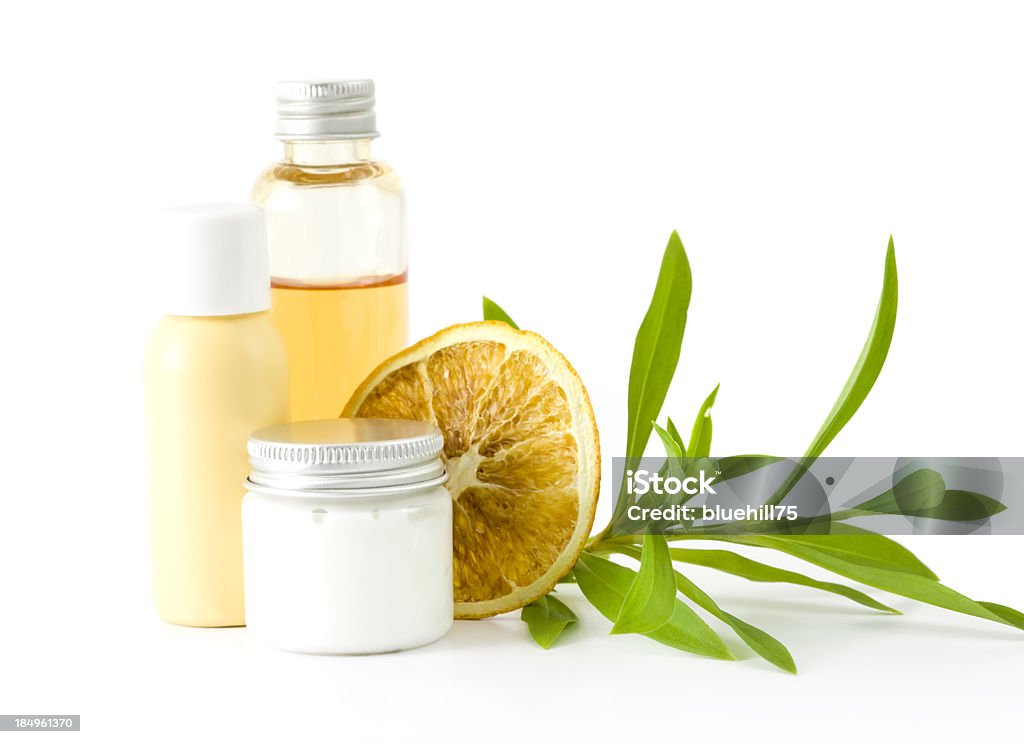 spa isolated spa cosmetics isolated on white Bottle Stock Photo