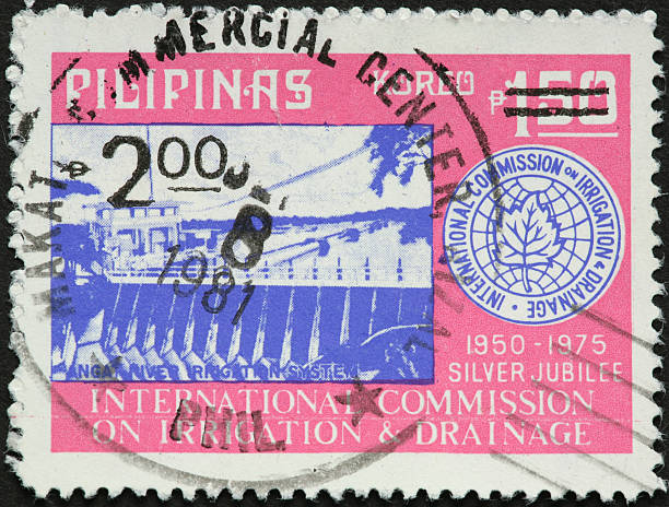 istock hydroelctric dam on an old Philippine stamp 184961418