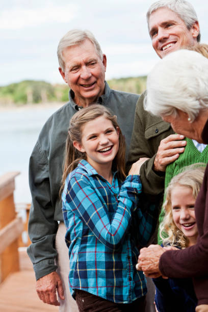istock Candid view of multi-generation family 184961661