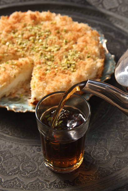 istock Tea and knafeh- Palestinian dessert 184961812