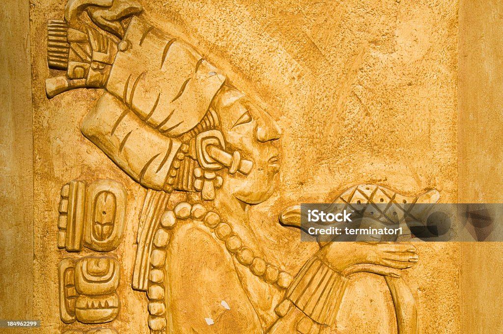 Cultura Maya parete - Foto stock royalty-free di Civiltà Maya