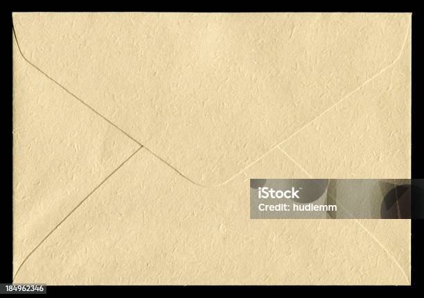 Envelope Background Isolated Stock Photo - Download Image Now - Black Background, Blank, Brown