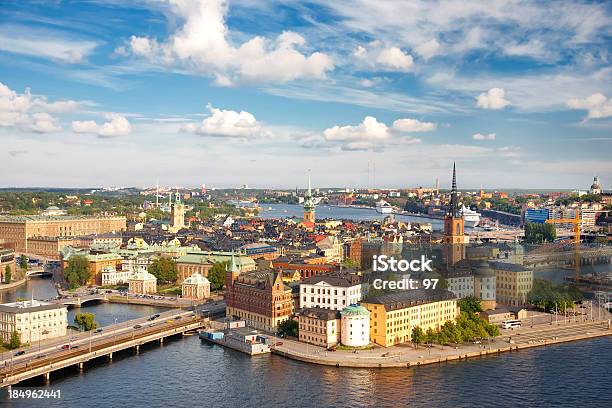 Panorama De Estocolmo Suecia Foto de stock y más banco de imágenes de Agua - Agua, Aire libre, Arquitectura