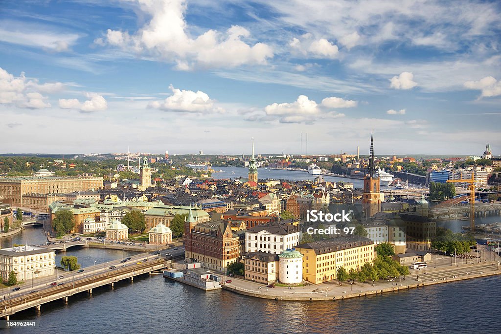 Panorama de la ville de Stockholm, Suède - Photo de Architecture libre de droits