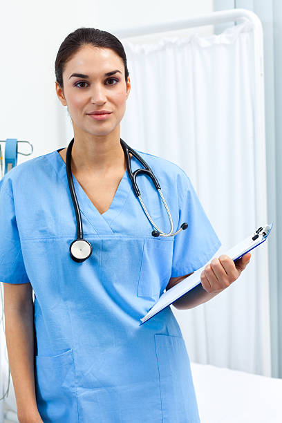 istock Young female doctor portrait 184962679