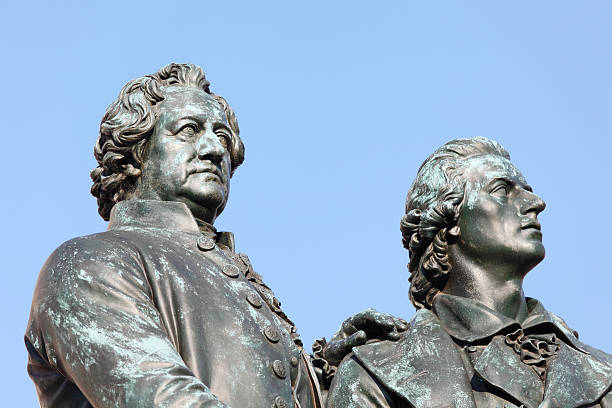 istock poet stautes halfportrait Goethe and Schiller in Weimar 184962685