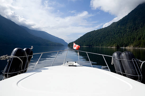 istock yacht recreational boat ship's bow motorboating 184962905