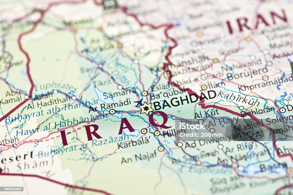 Map of Iraq Iraq Iraq Stock Photo