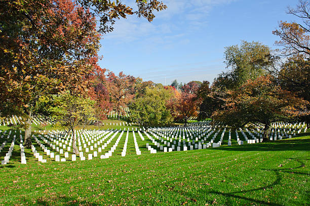 istock Arlington National Cemetery with colorful trees 184963665