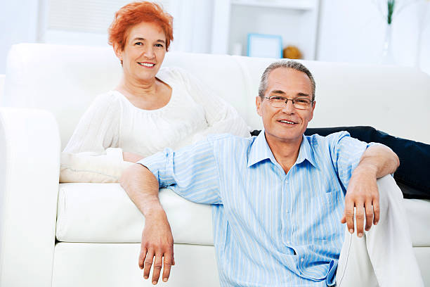 istock Senior couple resting at home. 184963696