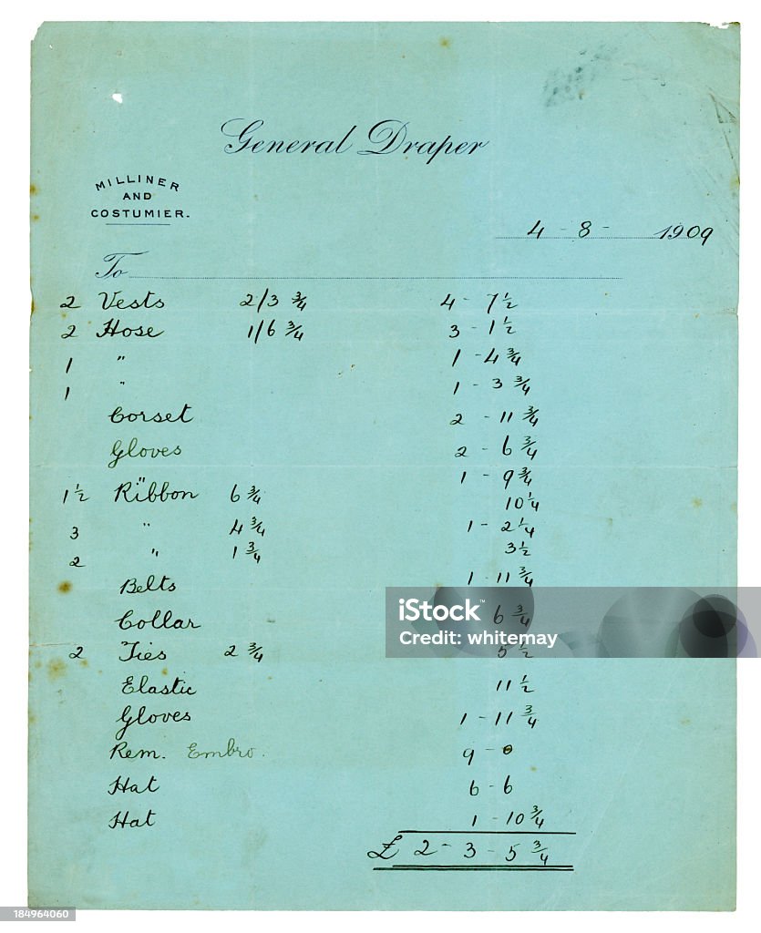 La lista, 1909 Draper - Foto de stock de El pasado libre de derechos