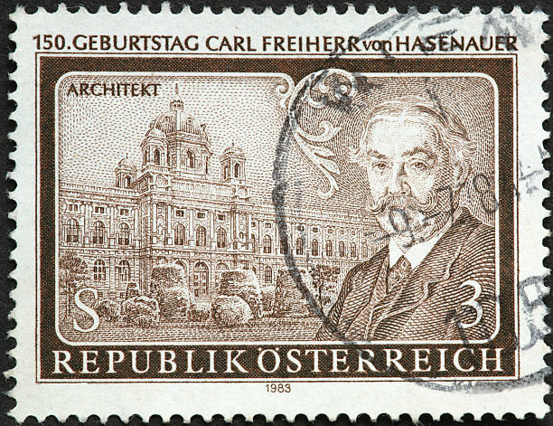 istock Baron Karl von Hasenauer, Austrain architect on a postage stamp 184964118