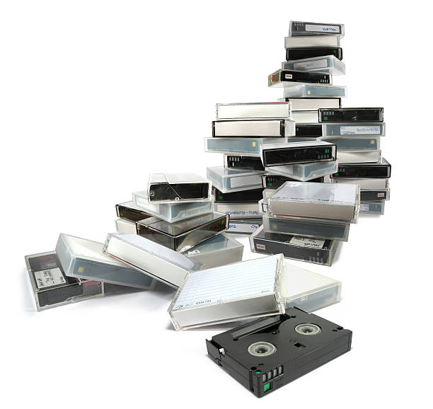 minidv shortstack - video cassette tape imagens e fotografias de stock