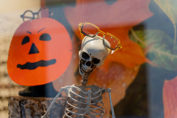 Halloween. All Saints' Day. Holiday.Shop windows.