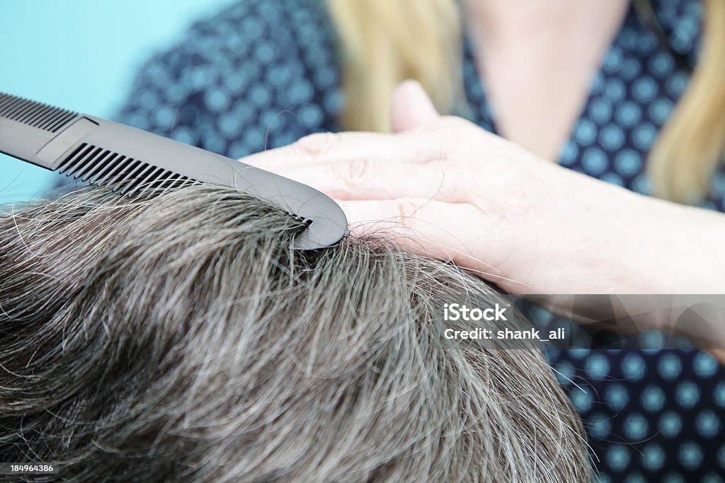 hairdressing concepto - Foto de stock de Cabello gris libre de derechos