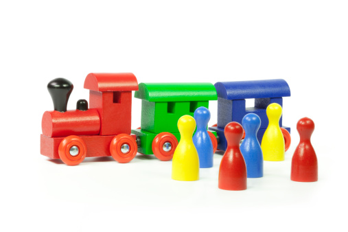 Wooden Toy Train and Figures