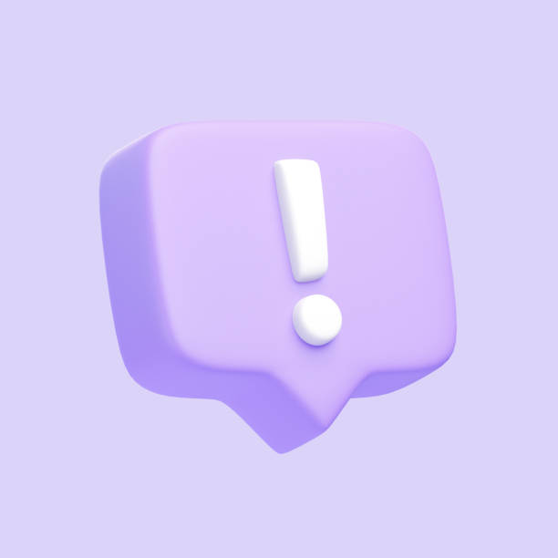 istock Purple danger attention bell or emergency notifications alert isolated on purple background 1849649074