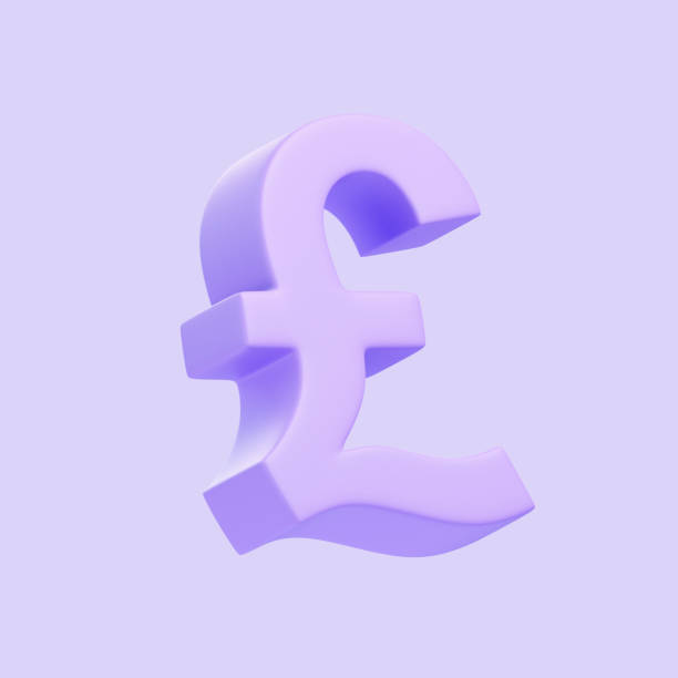 istock Purple pound sign isolated on purple background 1849649227