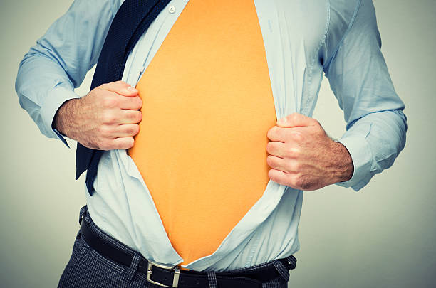 istock Business Man and his superhero 184965272