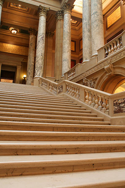 istock Marble Staircase and Columns, Minnesota State Capitol Interior, St. Paul 184965377