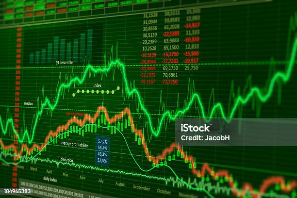 Allgemeine Chart Stockfoto und mehr Bilder von Grün - Grün, Börse, Finanzen