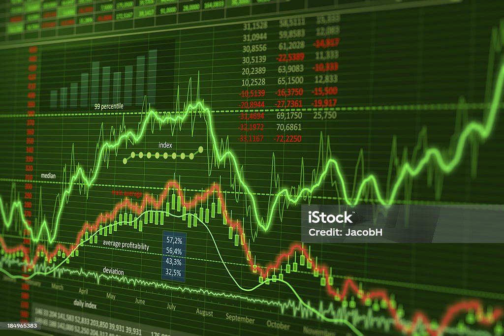 Generic Chart "Generic complex chart, could be a financial diagramSimilar images:" Green Color Stock Photo