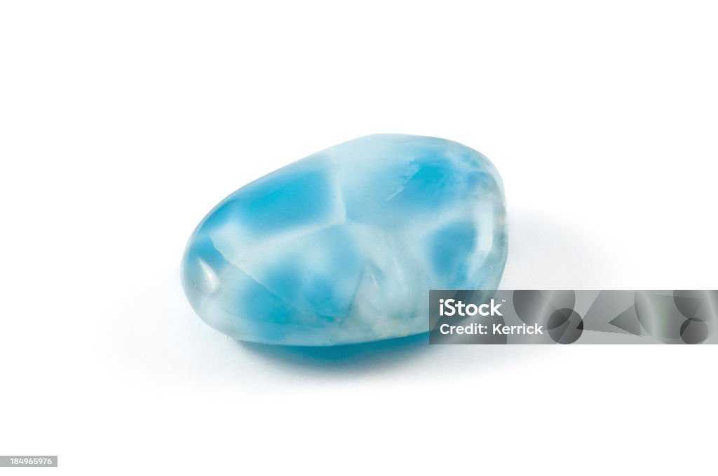 Larimar Hälfte wertvolle stone. garantiert authentische - Lizenzfrei Schmuckstein Stock-Foto