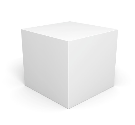 cube rotates on a vertical axis. Looping video. Infinite repeating pattern. 3D rendering.