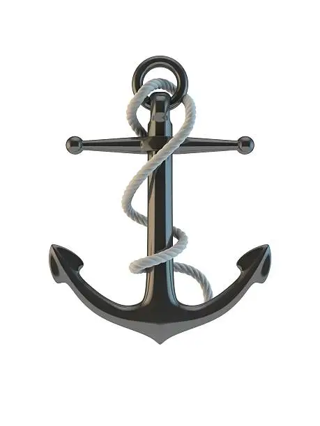Photo of anchor on white background