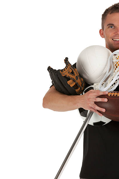 istock Man holding sport equipment 184966290