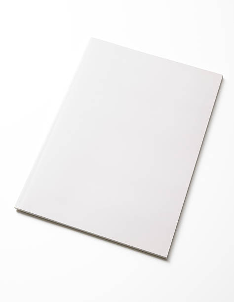 isolato colpo di vuoto rivista su sfondo bianco - book single object white blank foto e immagini stock