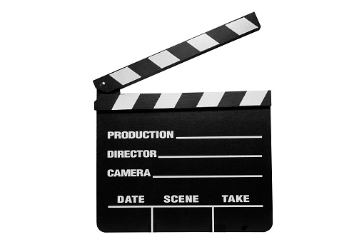 A movie production clapboard (with selection path)