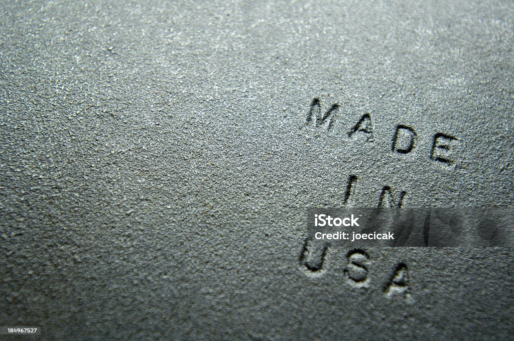 Old Iron plaque gaufrée d'une inscription «MADE IN USA» - Photo de Culture américaine libre de droits