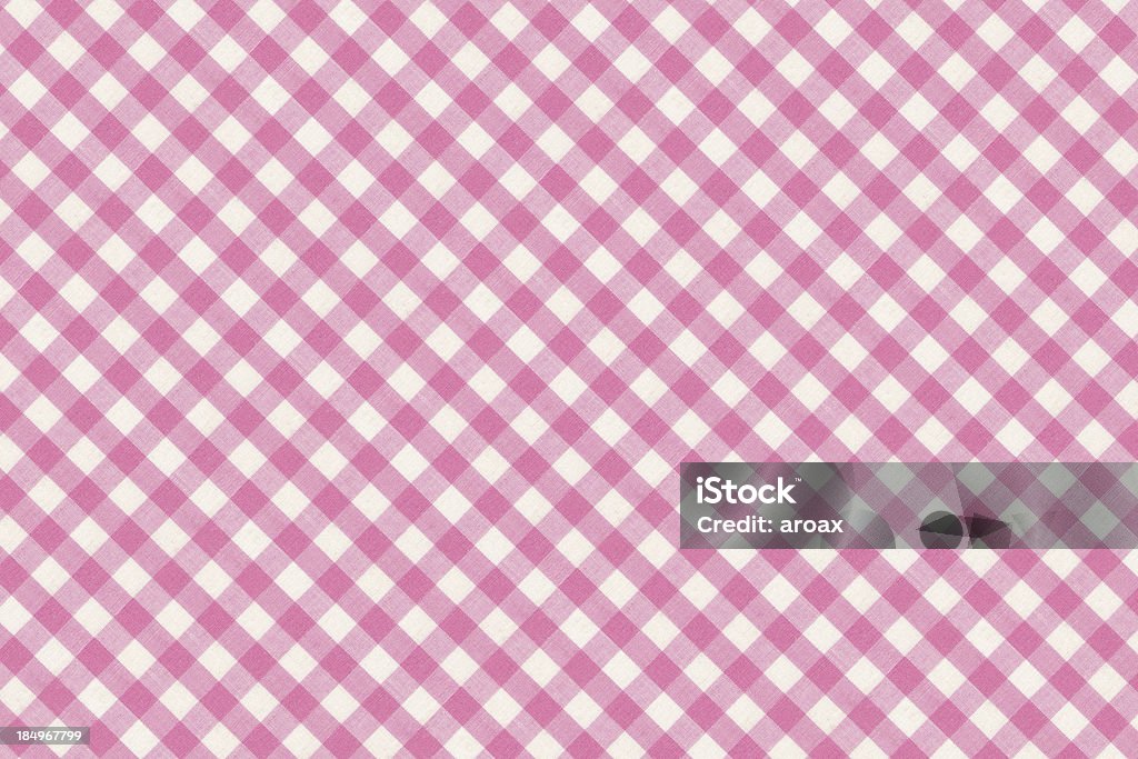 Bayeta de tejido rosa mesa cuadro vichy - Foto de stock de Mantel libre de derechos