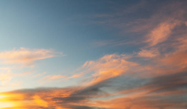 istock Beautiful bright summer sunset sky with clouds. Nature sky  background. 1849680091