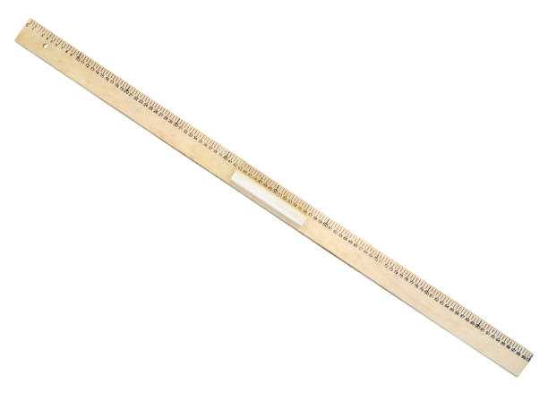 istock wooden measuring meter ruler cut out on white 1849682224
