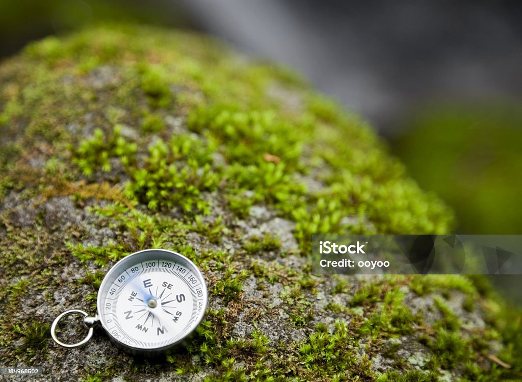 Kompass auf rock - Lizenzfrei Abenteuer Stock-Foto