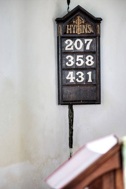 istock Welsh country church hymn board 184968686