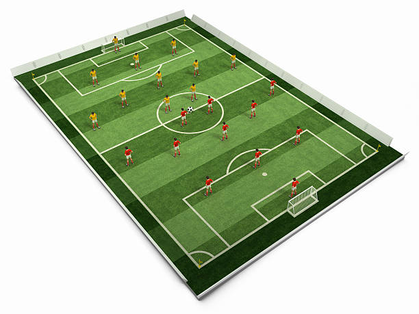 istock Soccer field and players 184968838