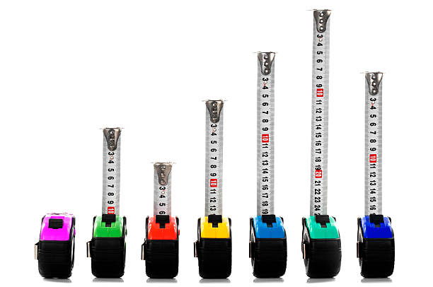 fita de medidas como um gráfico - tape measure centimeter ruler instrument of measurement - fotografias e filmes do acervo