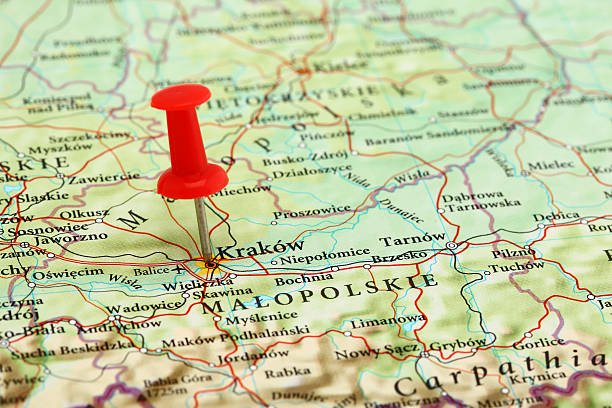 istock Krakow, Cracow Map - Europe Poland 184969363