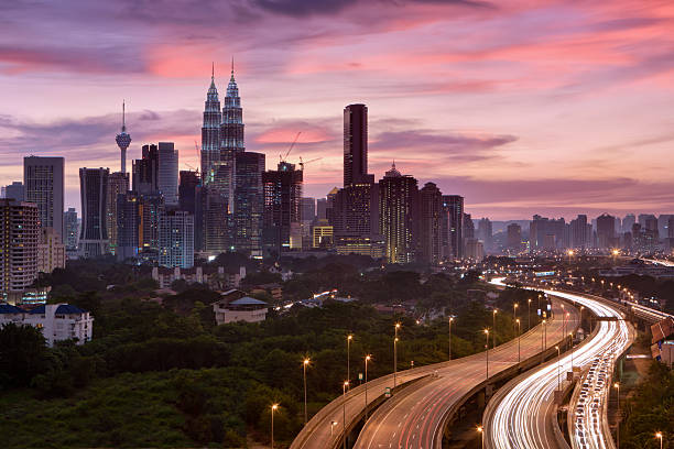istock City skyline - Kuala Lumpur at dusk 184970134