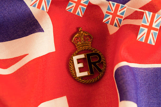 queens jubilee - elizabeth ii queen nobility british flag stock-fotos und bilder