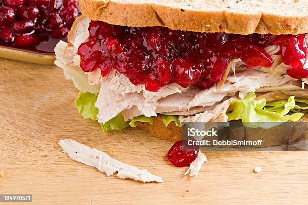 하띤 및 크렌베리 샌드위치 남은 음식에 대한 스톡 사진 및 기타 이미지 - 남은 음식, 칠면조-흰 살코기, 샌드위치-음식