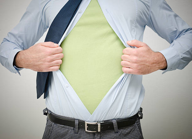 istock Business Man and his superhero 184971055